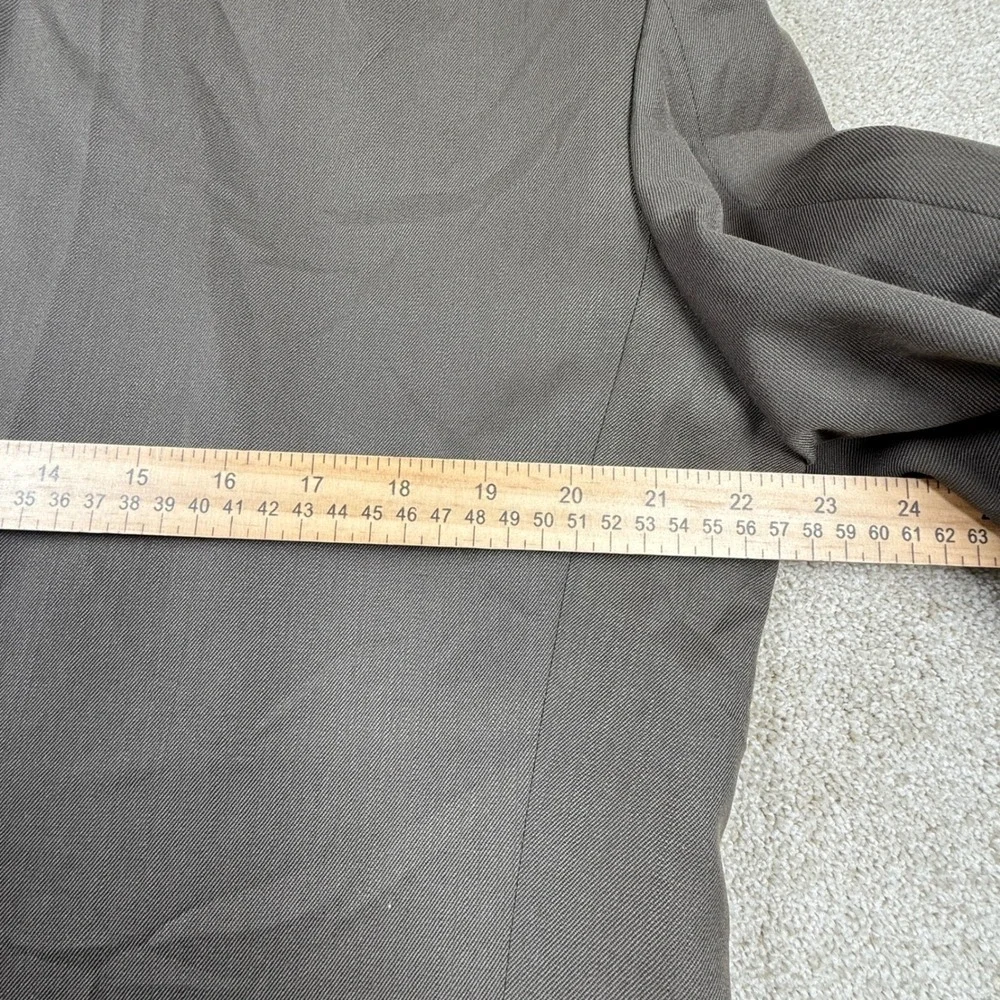 Patrick James Mens 44L Brown Double Breasted Blazer Suit Jacket Wool